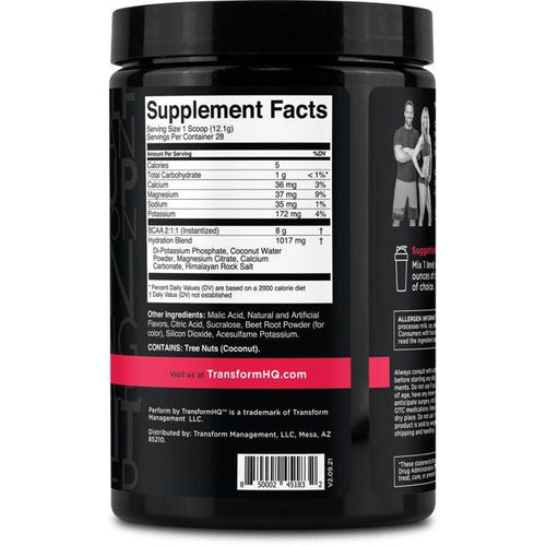 TransformHQ BCAA 2:1:1 Powder - (Kiwi Strawberry) 28 Servings - Non-GMO Amino Acids EasyOptionXY LLC
