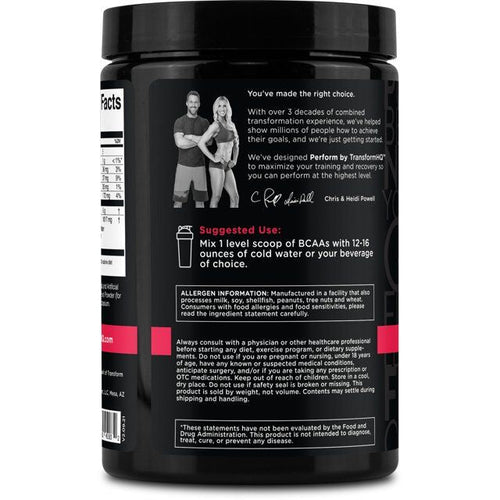 TransformHQ BCAA 2:1:1 Powder - (Kiwi Strawberry) 28 Servings - Non-GMO Amino Acids EasyOptionXY LLC