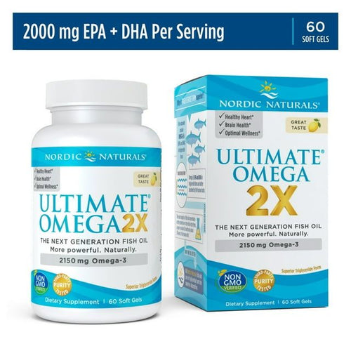 Nordic Naturals Ultimate Omega 2X Softgels, Lemon, 2150 Mg, Fish Oil, 60 Ct EasyOptionXY LLC