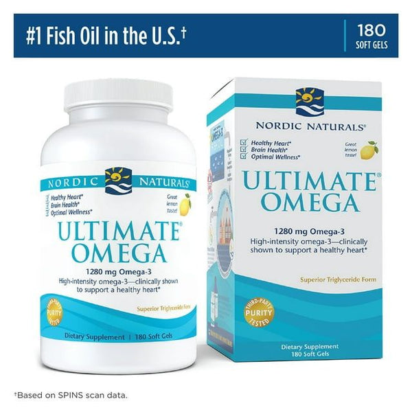 Nordic Naturals Ultimate Omega Softgels, Lemon, 1280 mg, Fish Oil, 180 Ct EasyOptionXY LLC
