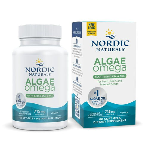 Nordic Naturals Algae Omega Softgels, 715 Mg, Plant-Based EPA & DHA, 60 Ct EasyOptionXY LLC