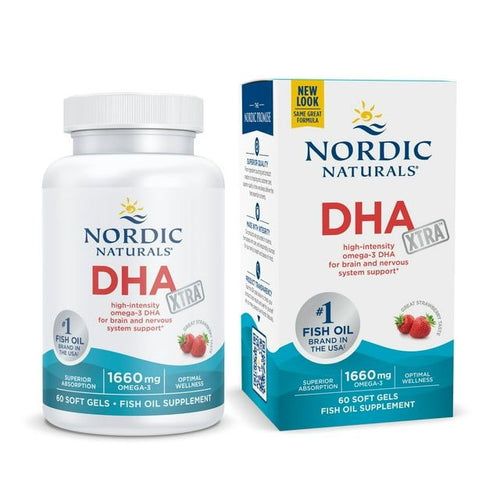 Nordic Naturals DHA Xtra Omega-3 Softgels, Strawberry, 1660 Mg, 60 Ct EasyOptionXY LLC