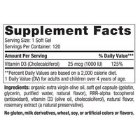 Nordic Naturals Vitamin D3 Softgels, 1000 IU, Supports Healthy Bones 120 Ct EasyOptionXY LLC