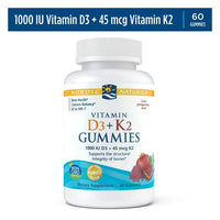 Nordic Naturals Vitamin D3+K2 Gummies, 1000 IU, Great Taste, Non-GMO 60 Ct EasyOptionXY LLC