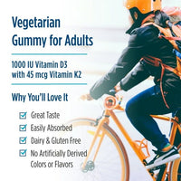 Nordic Naturals Vitamin D3+K2 Gummies, 1000 IU, Great Taste, Non-GMO 60 Ct EasyOptionXY LLC