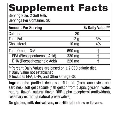 Nordic Naturals Omega-3 Fish Gelatin, Lemon, 690 mg, Immune Support, 60 Ct EasyOptionXY LLC