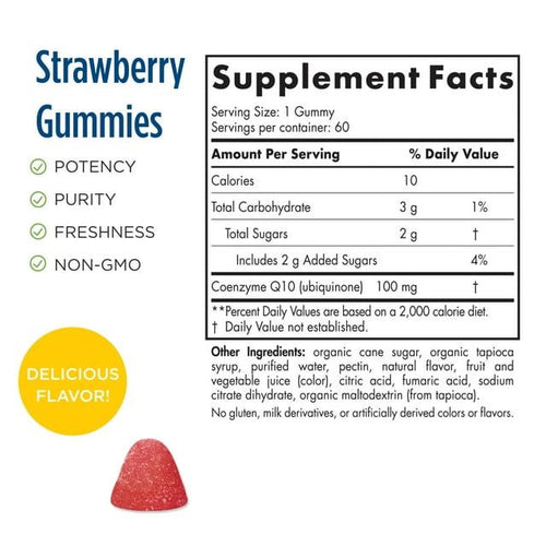 Nordic Naturals CoQ10 Gummies, 100 Mg, Great Taste, Non-GMO, Vegan, 60 Ct EasyOptionXY LLC