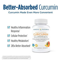 Nordic Naturals Zero Sugar Curcumin Gummies, 200 Mg, Non-GMO, 60 Count EasyOptionXY LLC