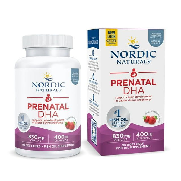 Nordic Naturals Prenatal DHA Softgels, Strawberry, 830mg, 90 Ct EasyOptionXY LLC