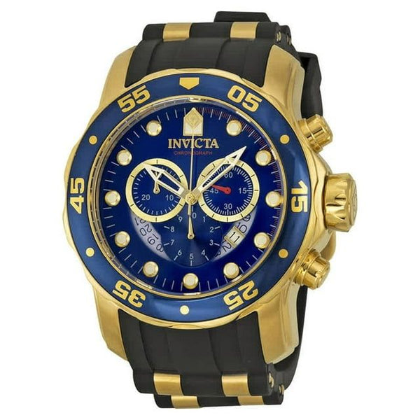Invicta Pro Diver Chronograph Blue Dial Black Rubber Men's Watch 6983 EasyOptionXY LLC