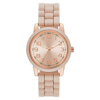 Time & Tru Women's Wristwatch: Rose Gold Case, Blush Bezel, Easy Read Dial, Silicone Strap (FMDOTT072) EasyOptionXY LLC