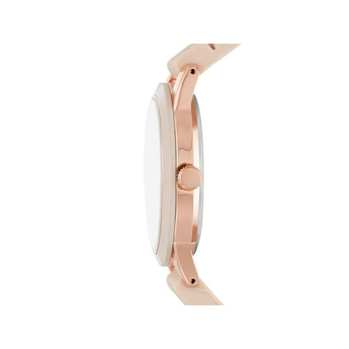 Time & Tru Women's Wristwatch: Rose Gold Case, Blush Bezel, Easy Read Dial, Silicone Strap (FMDOTT072) EasyOptionXY LLC
