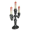 13.75" Antique Silver Skull Trio Halloween Candelabra EasyOptionXY LLC