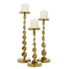 DecMode 3 Candle Gold Aluminum Candle Holder, Set of 3 EasyOptionXY LLC
