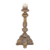 DecMode Gold Polystone Tall Standing Candle Holder EasyOptionXY LLC
