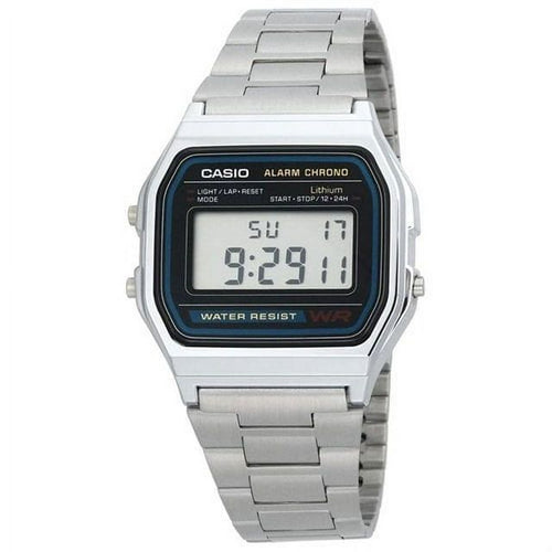 Casio A158W-1 Men's Classic Silver Stainless Steel Water Resistant Digital Watch EasyOptionXY LLC