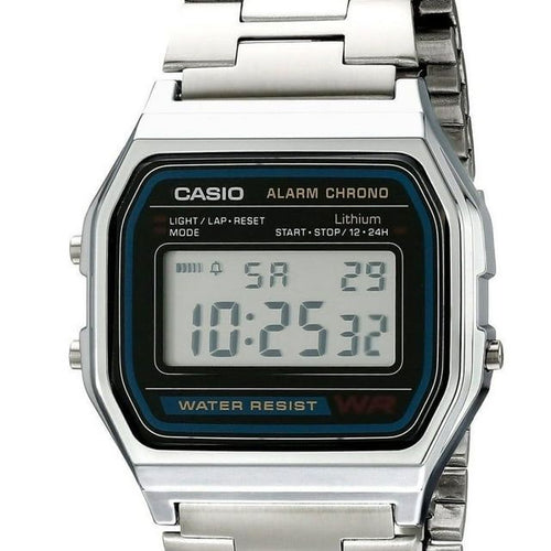 Casio A158W-1 Men's Classic Silver Stainless Steel Water Resistant Digital Watch EasyOptionXY LLC