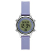 Time and Tru Women's Silver Tone Digital Watch with Lavender Silicone Strap EasyOptionXY LLC