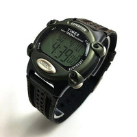 Timex Men's Expedition Digital CAT 39mm Watch ¨C Green Case with Black & Brown Fabric & Leather Strap EasyOptionXY LLC