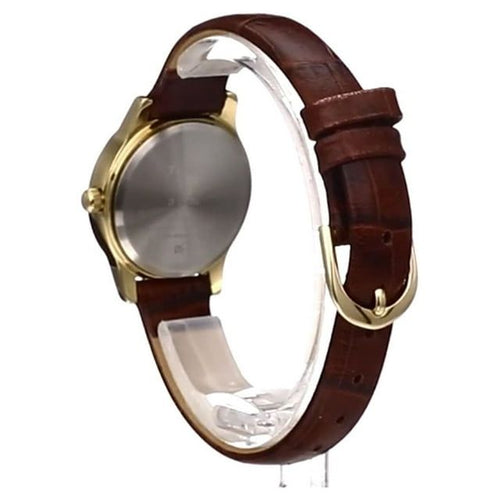 Timex Women's Essex Avenue Gold/Burgundy/MOP 25mm Dress Watch, Leather Strap EasyOptionXY LLC