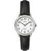Timex Women's Easy Reader Date Black/Silver/White 25mm Casual Watch, Leather Strap EasyOptionXY LLC