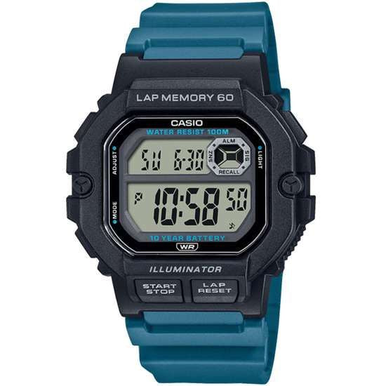 Casio Men's Heavy Duty Designed Sport Watch with 60-Lap Memory Green/Black - WS1400H-3AV EasyOptionXY LLC