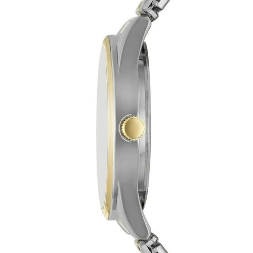 George Men's Watch: 2-Tone Silver/Gold Case, Blue Easy Read Dial, 2-Tone Silver/Gold Expansion Band (FMDOGE043) EasyOptionXY LLC