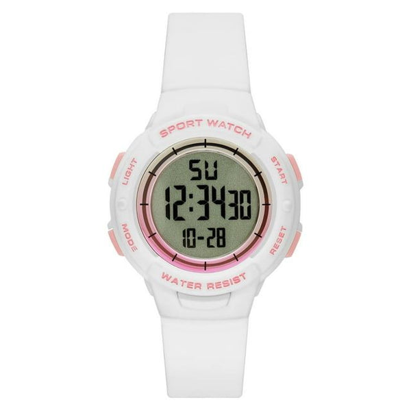 Time and Tru Women's White Digital Sport Wristwatch (FMDOTT086) EasyOptionXY LLC