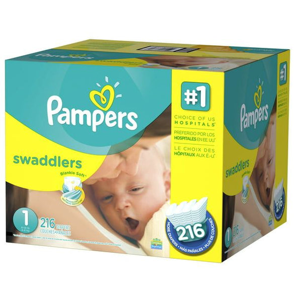 Pampers Swaddlers Diapers, Size 1, 216 Count EasyOptionXY LLC