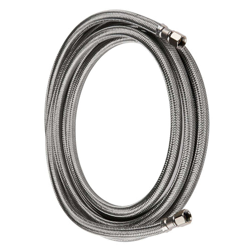 8 ft Ice Maker Hose, with 1/4" Comp by 1/4" Comp Connection, Stainless Steel Braided Hose Plumbingsell