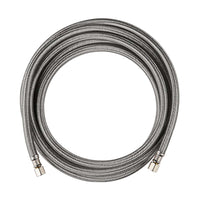8 ft Ice Maker Hose, with 1/4" Comp by 1/4" Comp Connection, Stainless Steel Braided Hose Plumbingsell