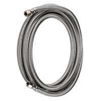8 ft Ice Maker Hose, with 1/4" Comp by 1/4" Comp Connection, Stainless Steel Braided Hose Plumbingsell