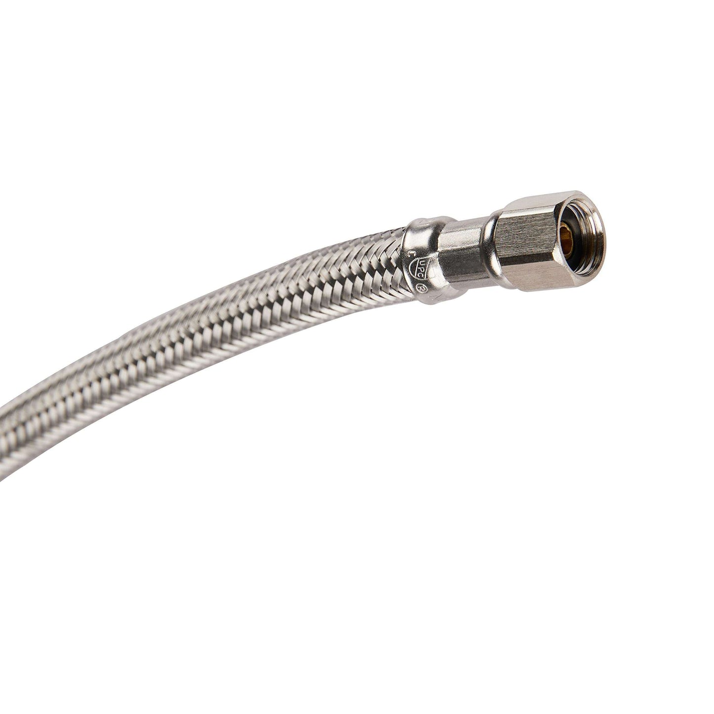 12ft Ice Maker Hose, with 1/4" Comp by 1/4" Comp Connection, Stainless Steel Braided Hose