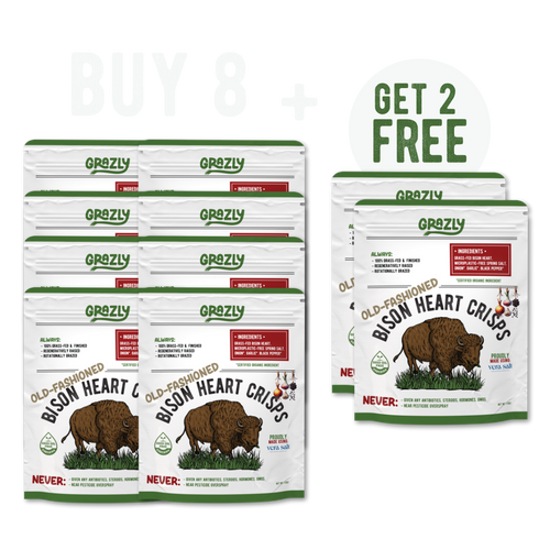 Bison Heart Crisps - 100% Grass-Fed/Finished