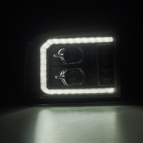 AlphaRex 05-07 Ford Super Duty/Excursion PRO-Series Halogen Projector Headlights Black OffRoadUSA.com