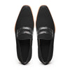 Zelli Italia 11-020-BLK MEO 3 Sueded Goatskin Penny Loafer, Black