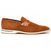 11-020-CGN MEO 3 Sueded Goatskin Penny Loafer, Cognac Zelli Italia