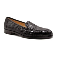 11-119-NIC TUSCANY Crocodile Penny Loafer, Nicotine Zelli Italia
