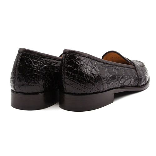 11-119-NIC TUSCANY Crocodile Penny Loafer, Nicotine Zelli Italia