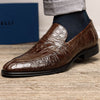 11-201-CGM ROMA Crocodile Penny Loafer, Cognac Zelli Italia