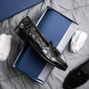 11-582-BLK FRANCO Crocodile Tassel Loafer, Black Zelli Italia