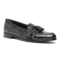 11-582-BLK FRANCO Crocodile Tassel Loafer, Black Zelli Italia