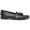 11-582-BLK FRANCO Crocodile Tassel Loafer, Black Zelli Italia