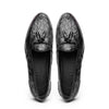 11-582-BLK FRANCO Crocodile Tassel Loafer, Black Zelli Italia