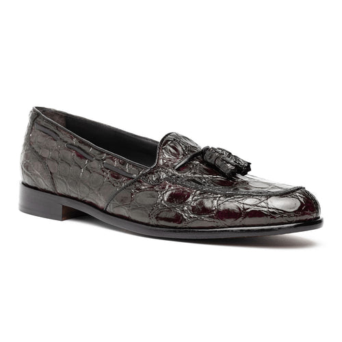 11-582-NIC FRANCO Crocodile Tassel Loafer, Nicotine Zelli Italia