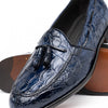 11-582-NVY FRANCO Crocodile Tassel Loafer, Navy Zelli Italia