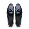 11-582-NVY FRANCO Crocodile Tassel Loafer, Navy Zelli Italia
