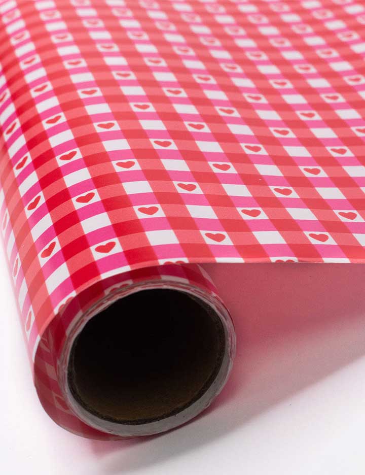 Oh Deer and Red Gingham Hearts Gift Wrap - 2 pack Wildflower Cases