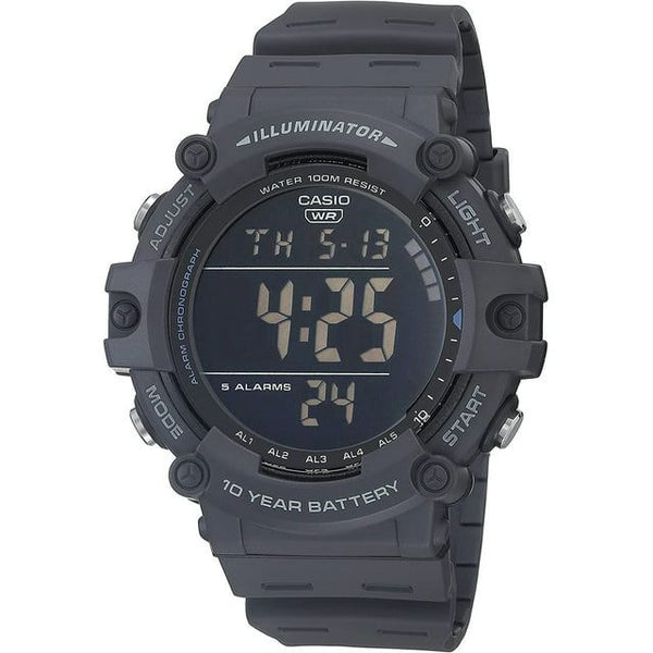 Casio Men's Wide Face Black Digital Grey Resin Strap Watch EasyOptionXY LLC
