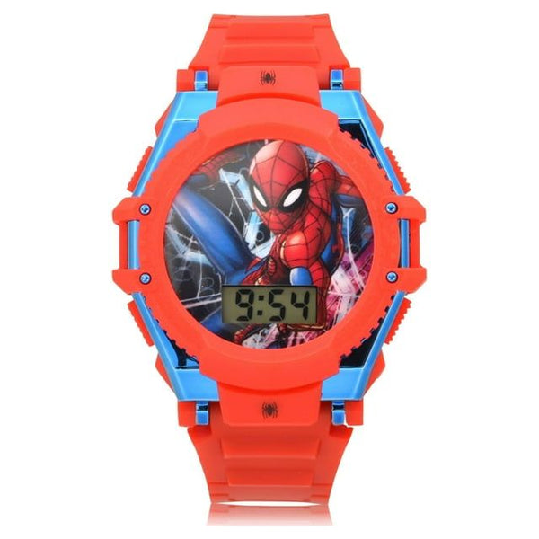 Marvel Spider Man Flashing LCD Watch with Molded Straps (SPD4625WM) EasyOptionXY LLC
